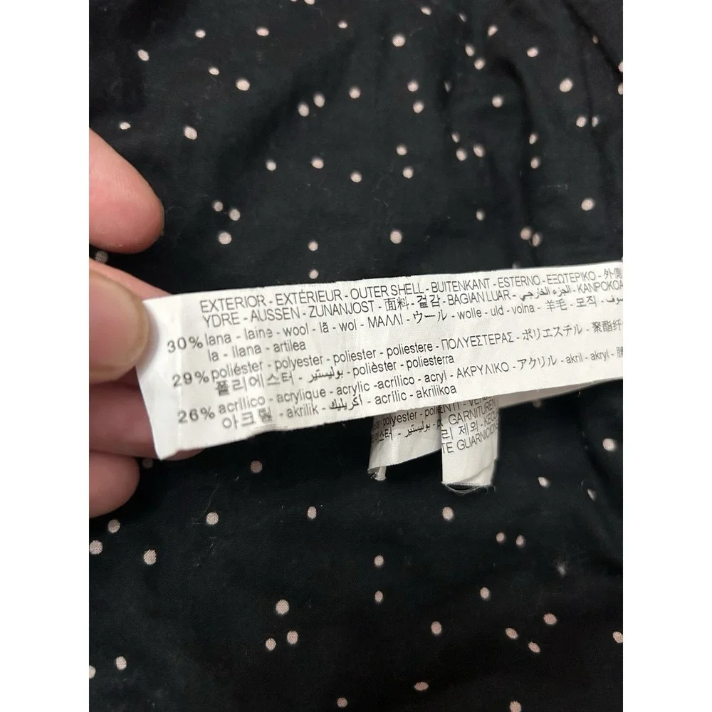Zara Baby Gray Button Up Parka Jacket Size 3/4 Toddler Herringbone Winter Coat